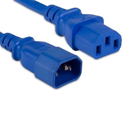 ENET C13 To C14 3Ft Blue Pwr Extension Cord C13C14-BL-3F-ENC
